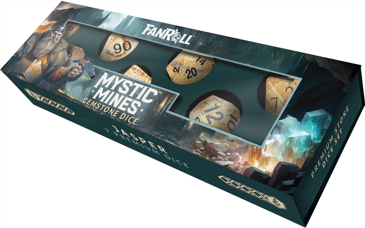 MDG 16mm Stone Polyhedral Dice Set: Picture Jasper/Product Detail/Dice Games