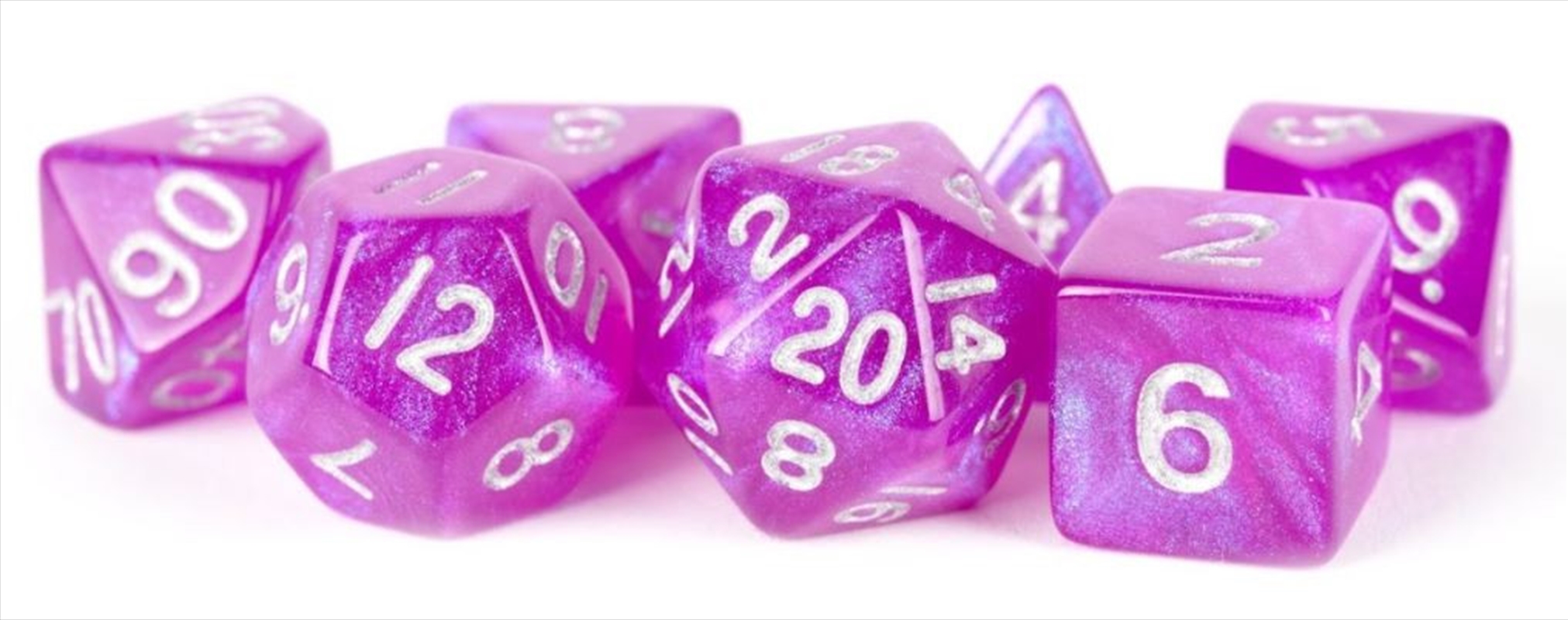 MDG 16mm Acrylic Polyhedral Dice Set: Stardust Purple (Premium Packaging)/Product Detail/Dice Games