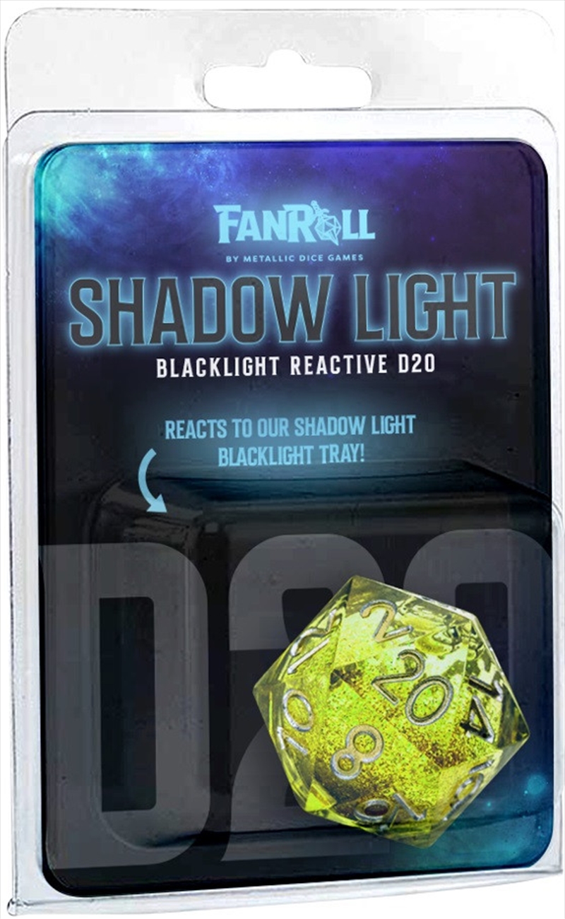 MDG Individual d20 Dice: Liquid Core Shadow Light (UV Reactive)/Product Detail/Dice Games