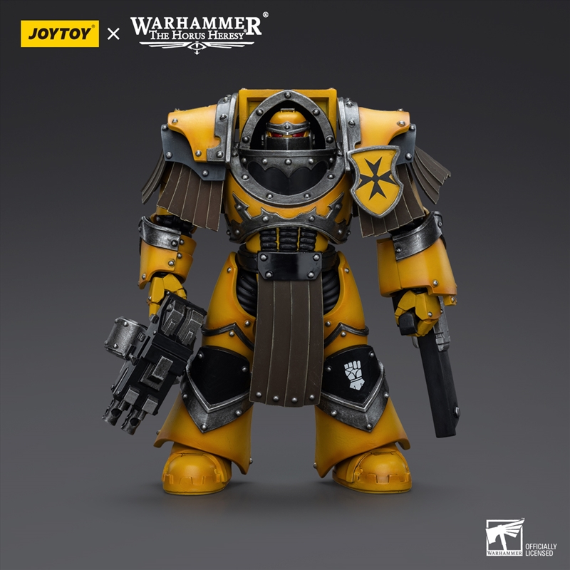 Warhammer Collectibles: 1/18 Scale Imperial Fists Legion Cataphractii Terminator Squad w/ Chainfist/Product Detail/Figurines