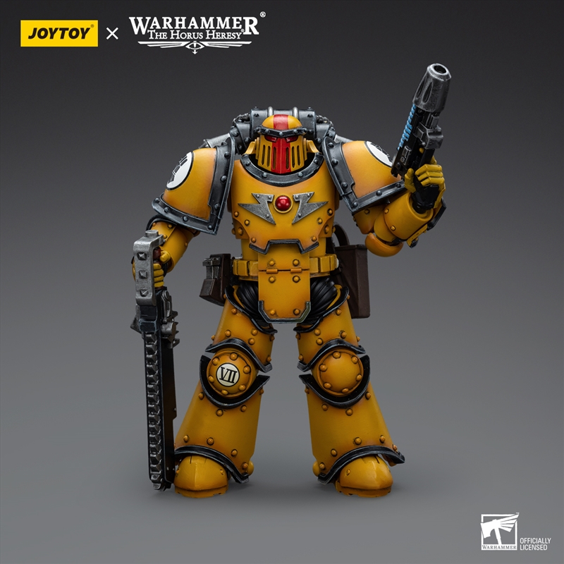 Warhammer Collectibles: 1/18 Scale Imperial Fists Legion MkIII Despoiler Squad Sgt with Pistol/Product Detail/Figurines
