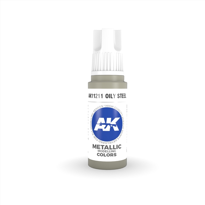AK Interactive - 3 Gen Acrylics - Oily Steel 17ml/Product Detail/Paints