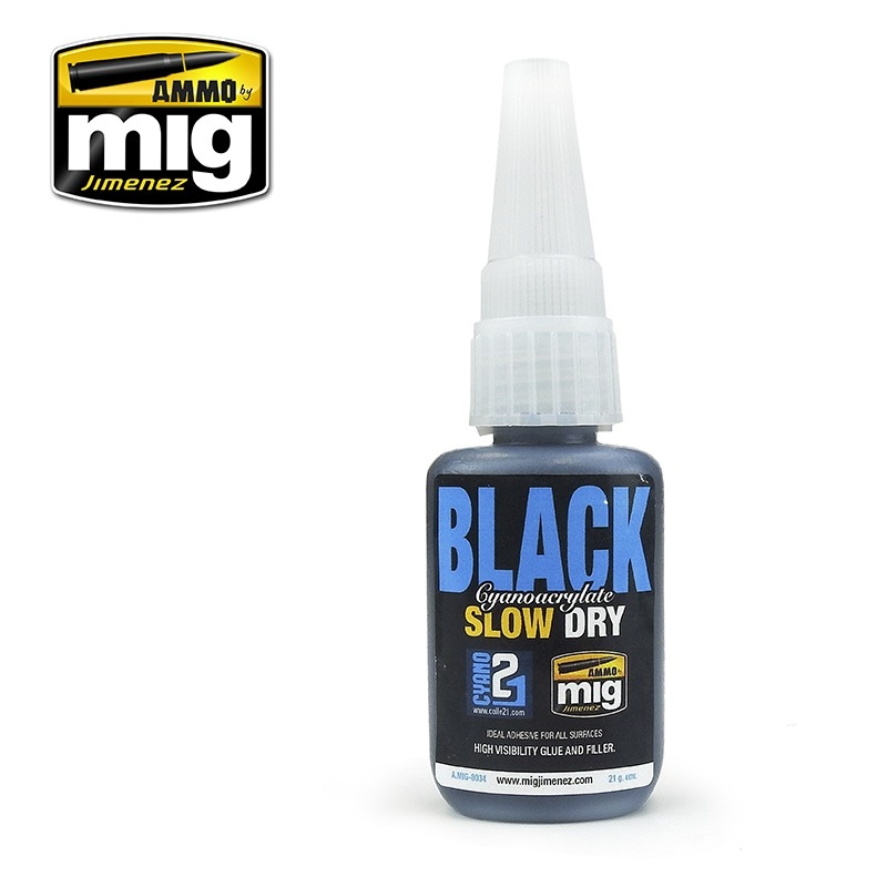 Ammo by MIG -  Accessories - Black Slow Dry Cyanoacrylate/Product Detail/Arts & Craft