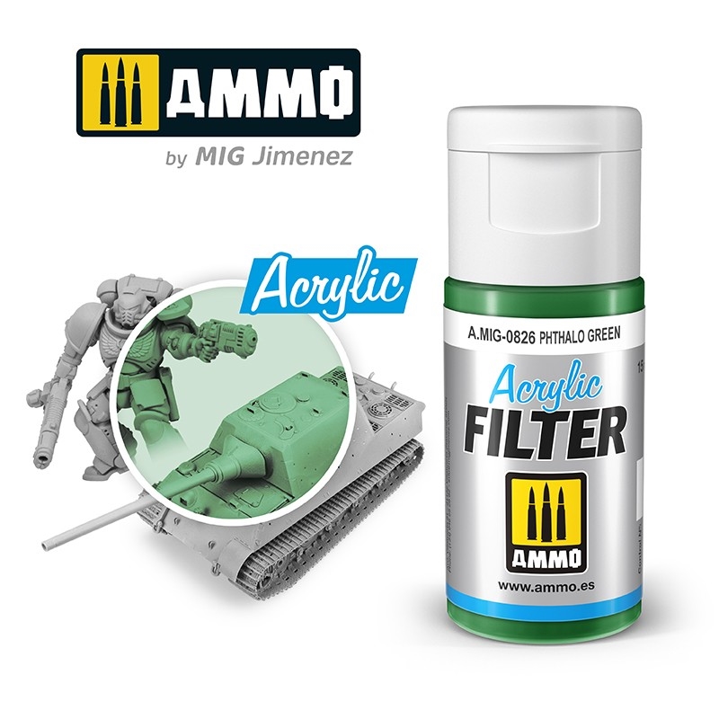 Ammo by MIG -  Acrylic Filter - Phthalo Green/Product Detail/Paints