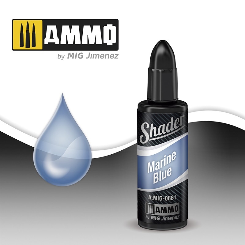 Ammo by MIG -  Shader - Marine Blue 10ml/Product Detail/Paints