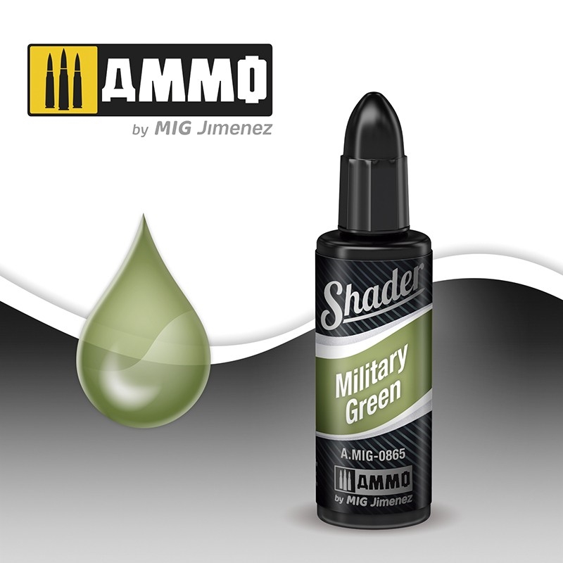 Ammo by MIG -  Shader - Military Green 10ml/Product Detail/Paints
