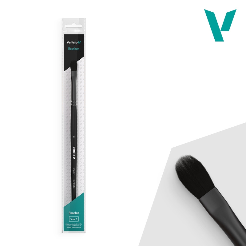 Vallejo - Brushes - Shader - Filbert Shader Flat Synthetic Brush No. 6/Product Detail/Arts & Craft