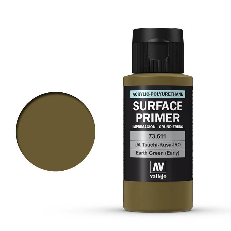 Vallejo - Surface Primer - IJA-Tsuchi-Kusa-IRO Earth Green (early) 60 ml/Product Detail/Paints