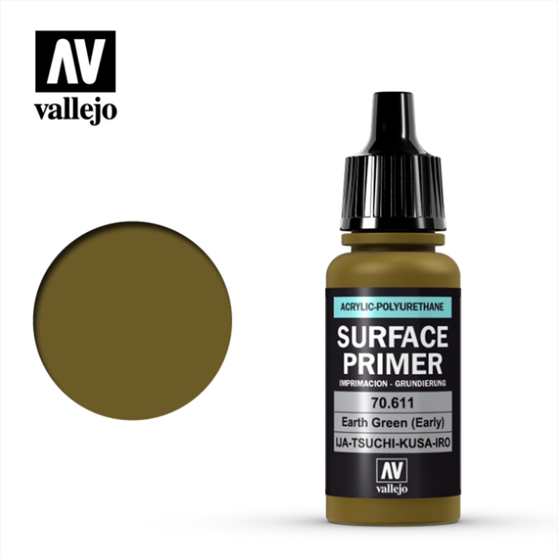 Vallejo - Surface Primer - IJA-Tsuchi-Kusa-IRO Earth Green (early) 17 ml/Product Detail/Paints