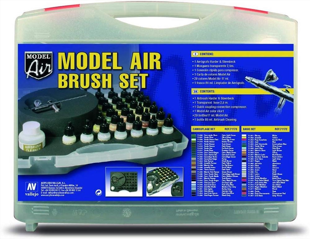 Vallejo - Model Air - 29 Basic colours set +Airbrush Plastic Case/Product Detail/Paints