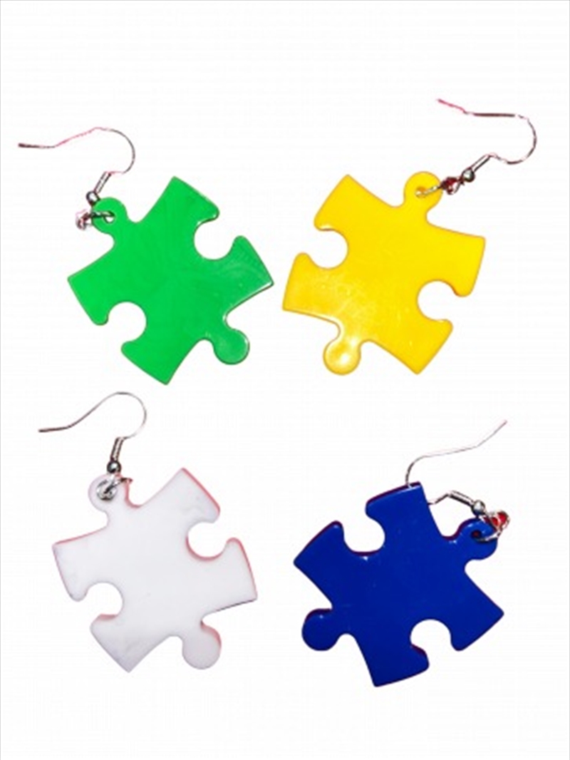 Chessex Earrings Puzzle Piece Pair Opaque (Assorted Dice Colours)/Product Detail/Jewellery