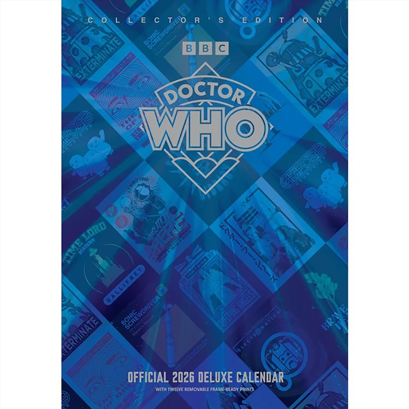 Doctor Who Classic 2026 A3 Deluxe Calendar/Product Detail/Calendars & Diaries