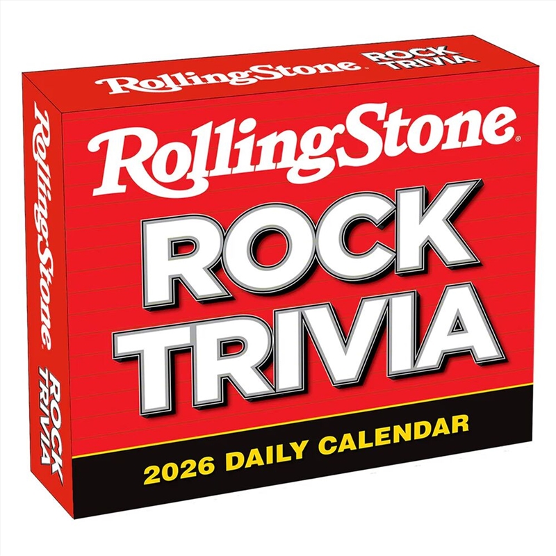 Rolling Stone Rock Trivia 2026 Boxed Calendar/Product Detail/Calendars & Diaries