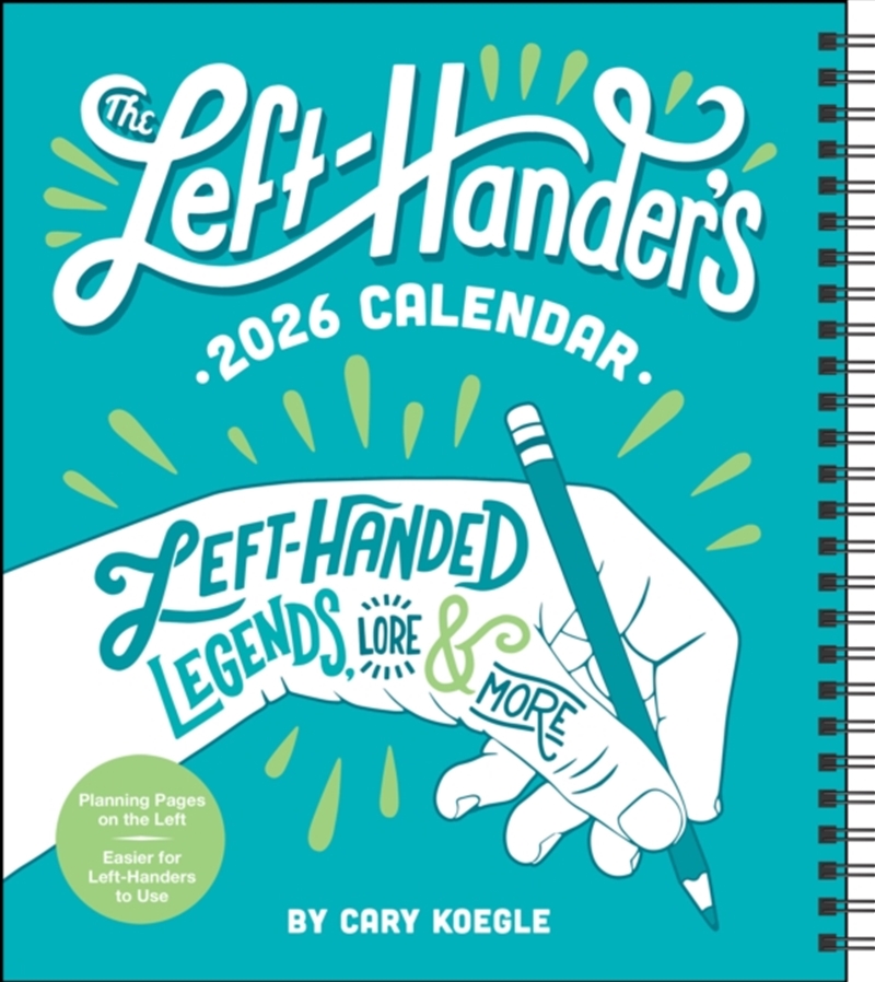 Left-Hander's 12-Month 2026 Weekly Planner Calendar Calendar/Product Detail/Calendars & Diaries