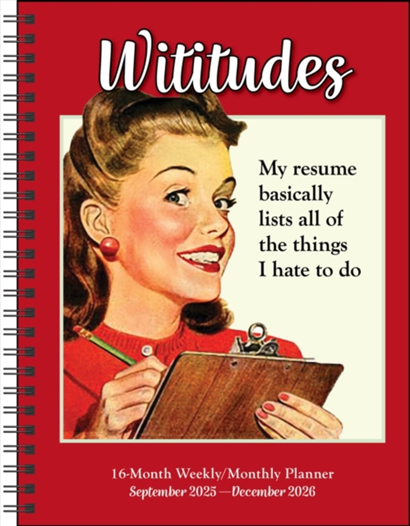 Wititudes 16-Month 2025-2026 Planner Calendar/Product Detail/Calendars & Diaries