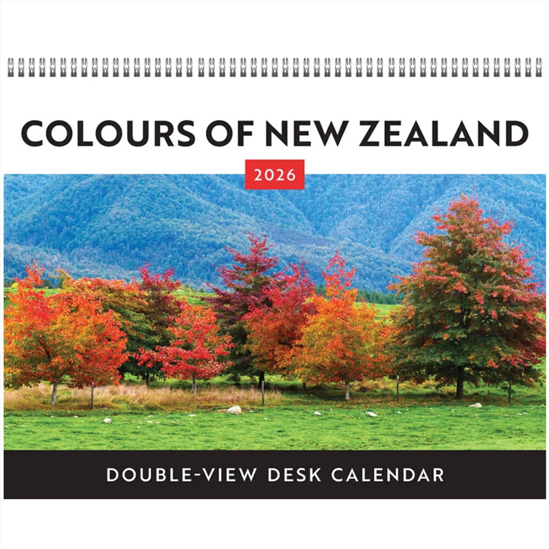 Colours of New Zealand 2026 Double View Desk Easel Calendar/Product Detail/Calendars & Diaries