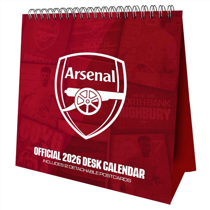 Arsenal 2026 Single View Desk Easel Calendar/Product Detail/Calendars & Diaries