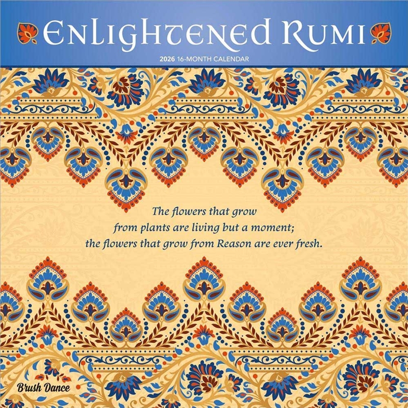 Enlightened Rumi 2026 Square Brush Dance Calendar/Product Detail/Calendars & Diaries