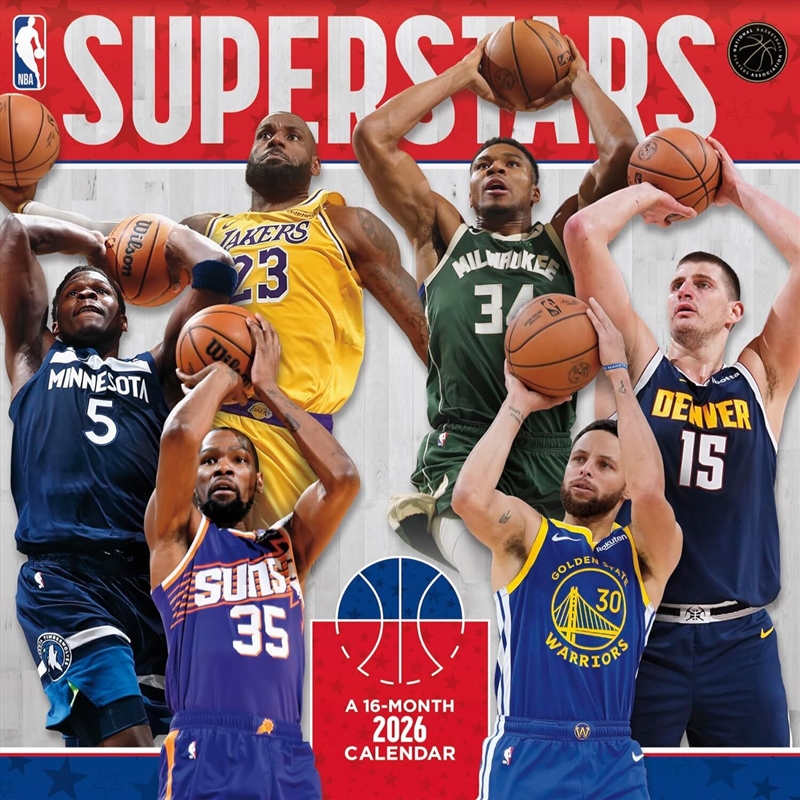 NBA Superstars 2026 Square Calendar/Product Detail/Calendars & Diaries