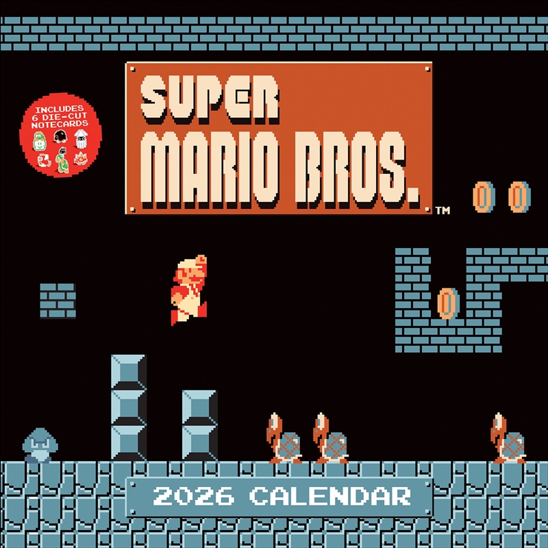 Super Mario Bros. 8-Bit Retro 2026 Square Calendar/Product Detail/Calendars & Diaries