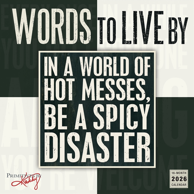 Words To Live By 2026 Square Calendar/Product Detail/Calendars & Diaries