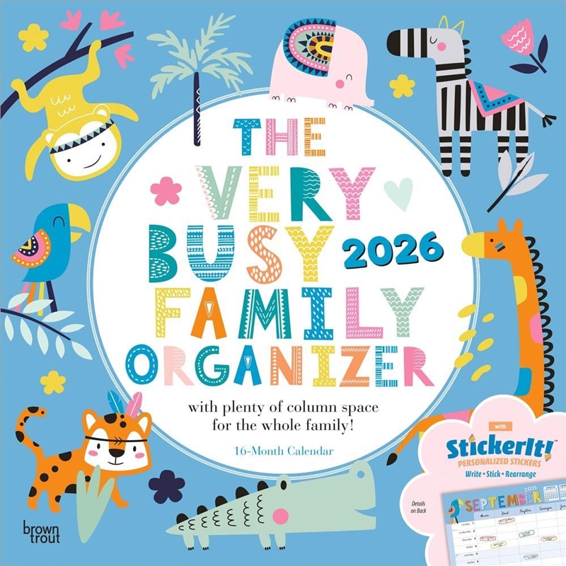 The Very Busy Family Organizer 2026 Square STKR Calendar/Product Detail/Calendars & Diaries