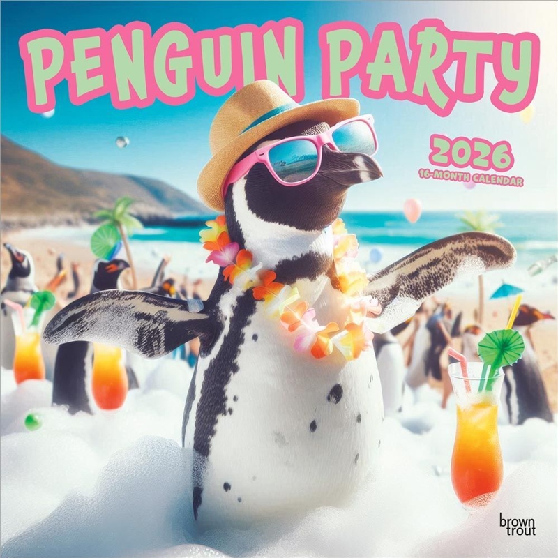 Penguin Party 2026 Square Calendar/Product Detail/Calendars & Diaries