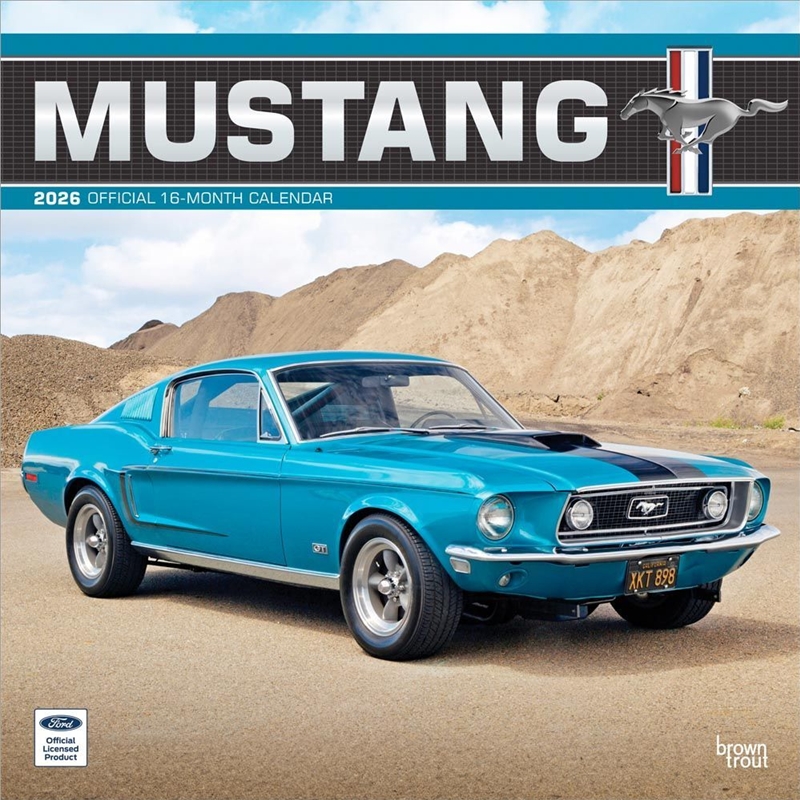 Ford Mustang 2026 Square Foil Calendar/Product Detail/Calendars & Diaries