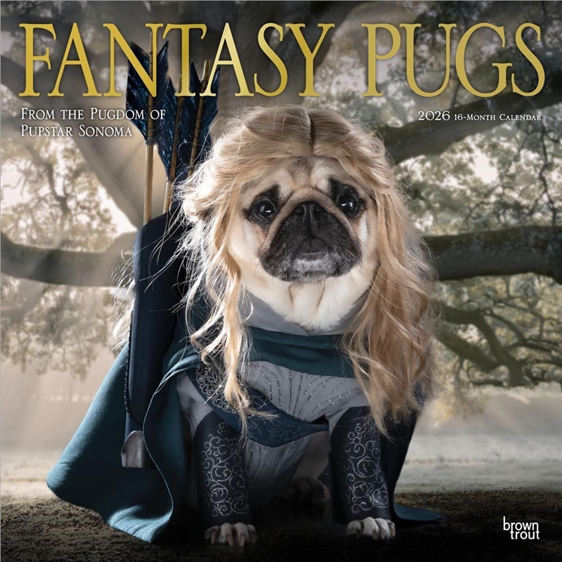Fantasy Pugs 2026 Square Foil Calendar/Product Detail/Calendars & Diaries