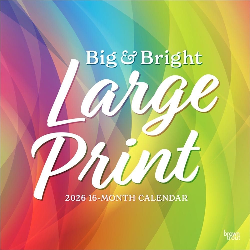 Big & Bright Large Print 2026 Square Matte Calendar/Product Detail/Calendars & Diaries