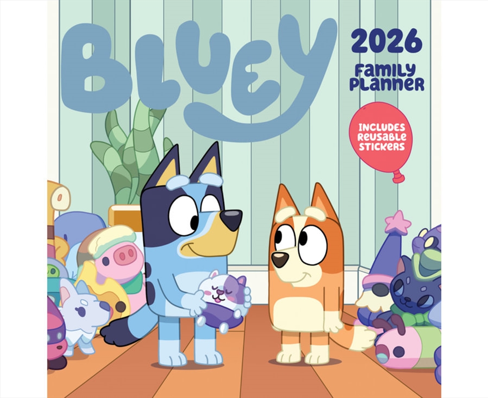 Bluey Family Planner 2026 Square Calendar/Product Detail/Calendars & Diaries