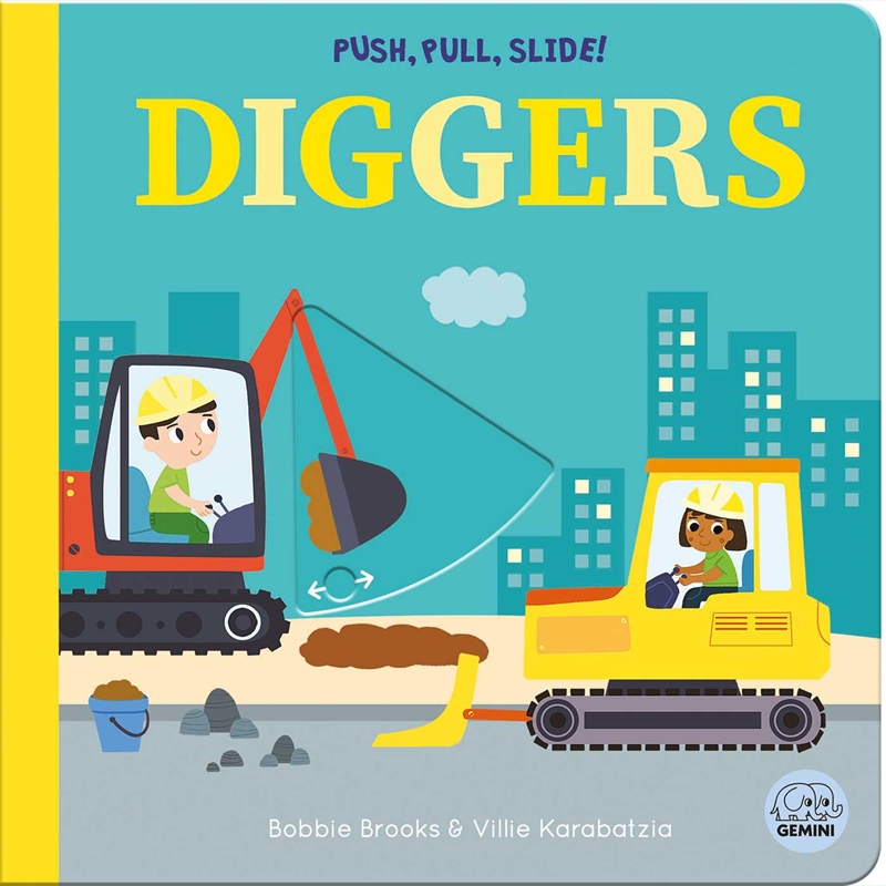 Push, Pull, Slide! Diggers/Product Detail/Kids Activity Books