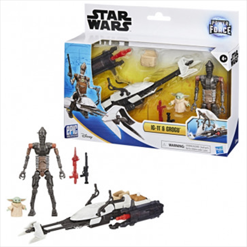 Star Wars Epic World of Action IG-11 & Grogu Speeder Bike/Product Detail/Figurines