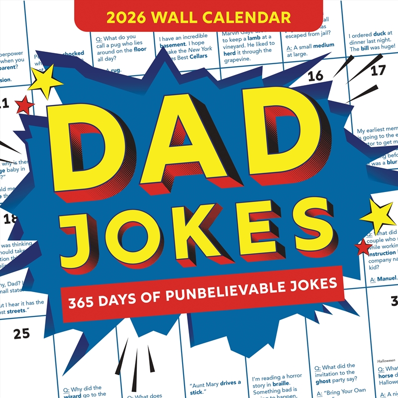 2026 Dad Jokes Wall Calendar/Product Detail/Calendars & Diaries