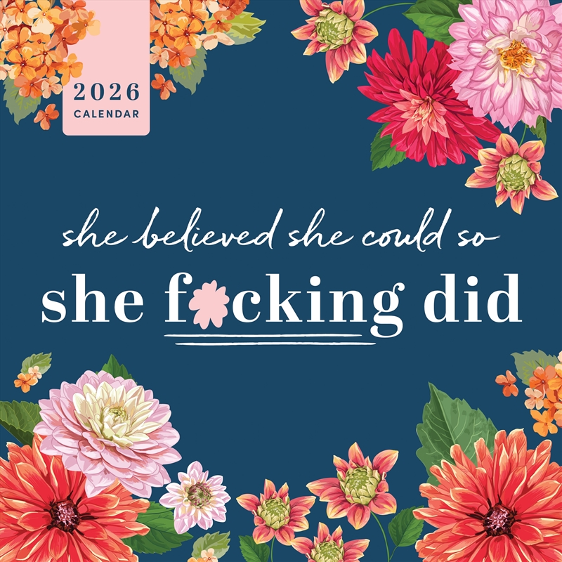 2026 She Believed She Could So She F*Cking Did Wall Calendar/Product Detail/Calendars & Diaries
