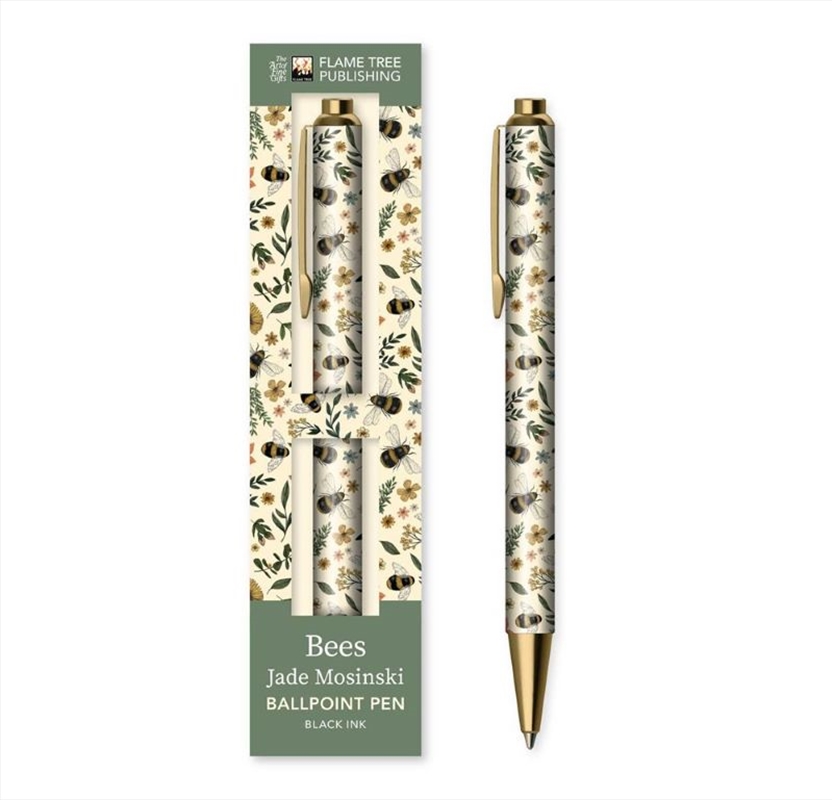Boxed Decorative Ballpoint Pen: Jade Mosinski, Garden Bees/Product Detail/Stationery