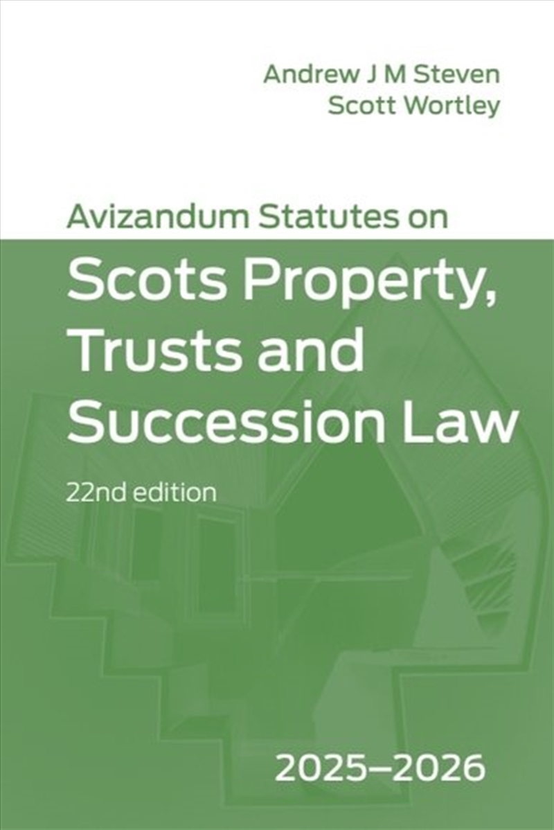 Avizandum Statutes on Scots Property, Trusts and Succession Law/Product Detail/Law