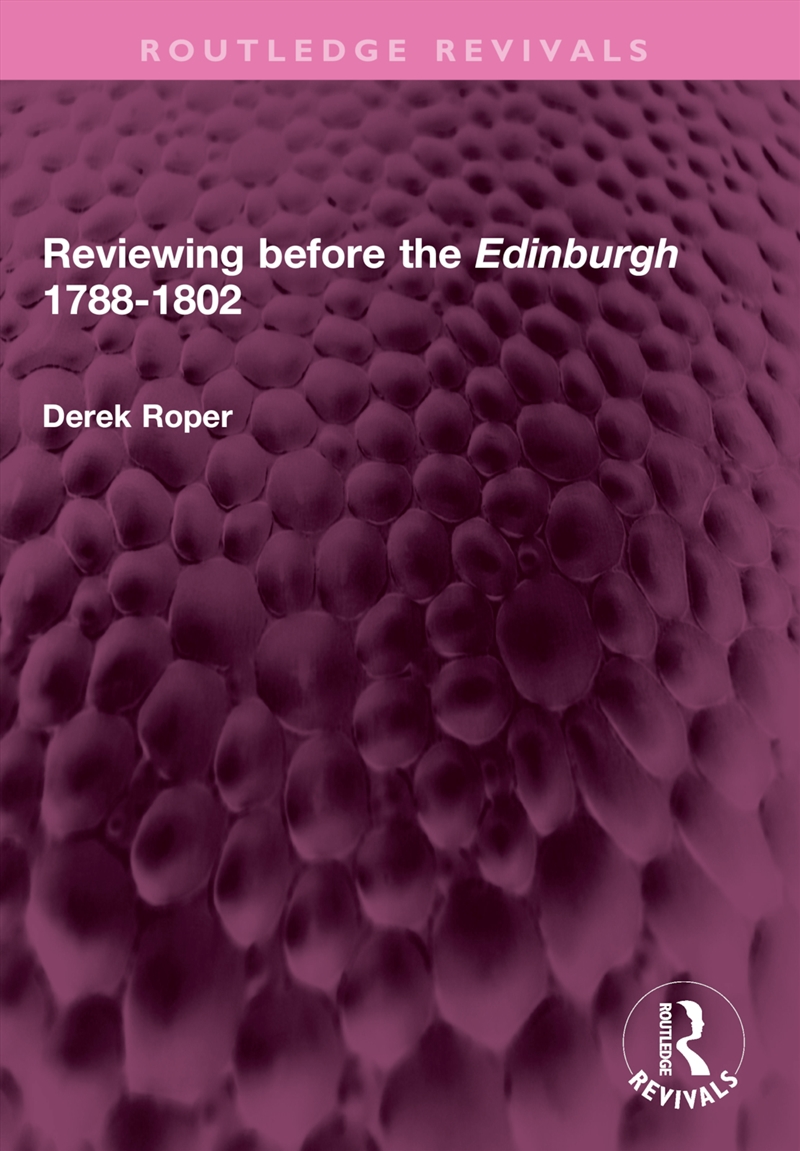 Reviewing Before The Edinburgh 1788-1802/Product Detail/Literature & Poetry