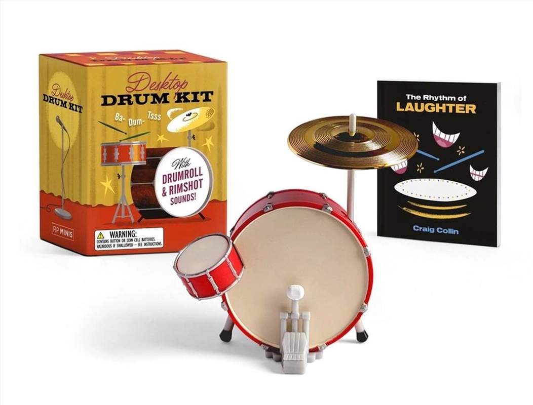 Desktop Drum Kit - With Drumroll and Rimshot Sounds!/Product Detail/Novelty & Gifts