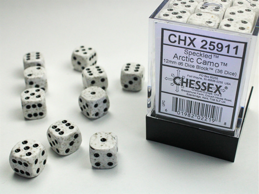 Chessex 12mm D6 Dice Block Speckled Arctic Camo/Product Detail/Dice Games