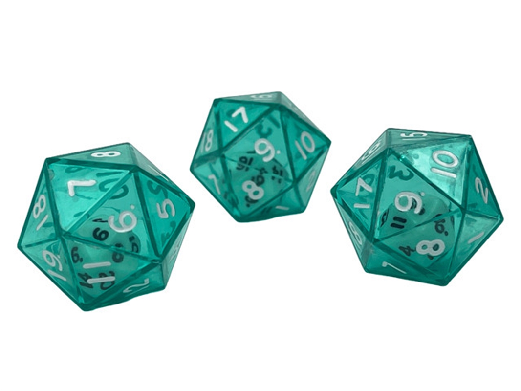Chessex D20 Double Dice Green/white (Individual Dice)/Product Detail/Dice Games