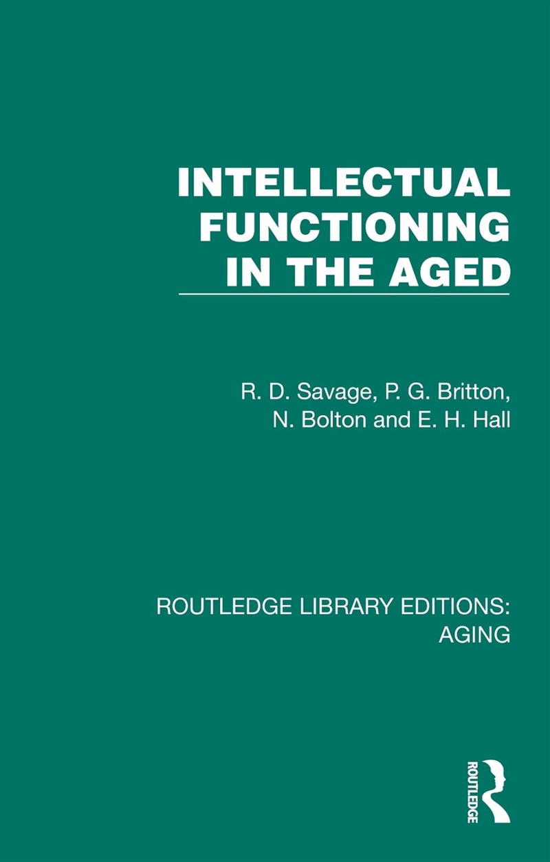 Intellectual Functioning in the Aged/Product Detail/Psychology