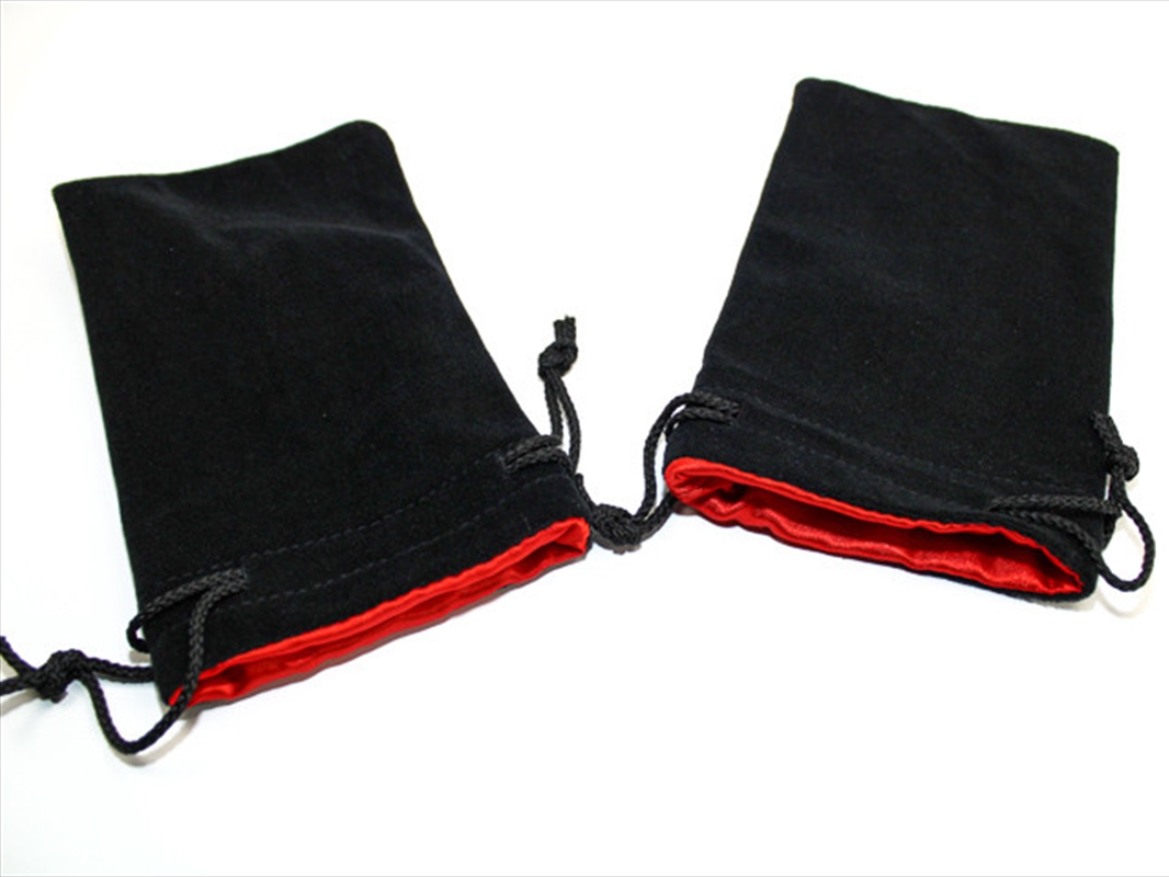 Koplow Large Velvet Dice Bag: Black with Red Lining/Product Detail/Games