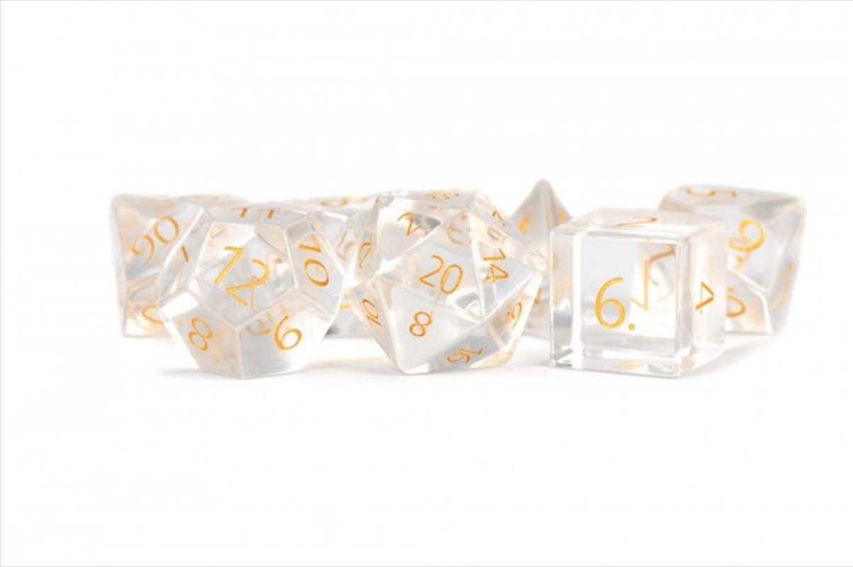 MDG Engraved Zircon Glass Birthstone Dice: April Diamond/Product Detail/Dice Games