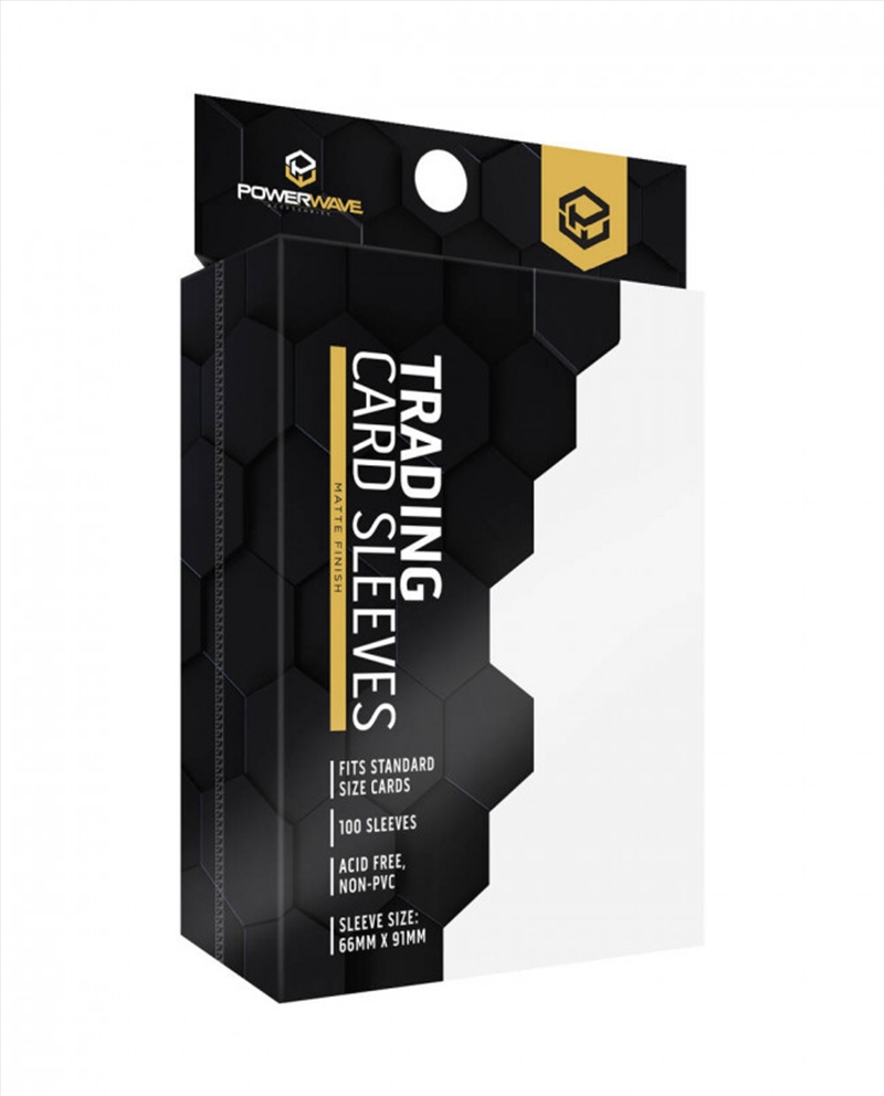 Powerwave Matte Card Sleeves 100 Pack - White/Product Detail/Card Games