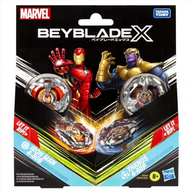 Beyblade X Marvel Collab: Iron Man 4-80B vs. Thanos 4-60B/Product Detail/Toys