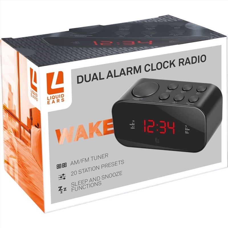 Liquid Ears Dual Alarm Clock Radio/Product Detail/Clocks
