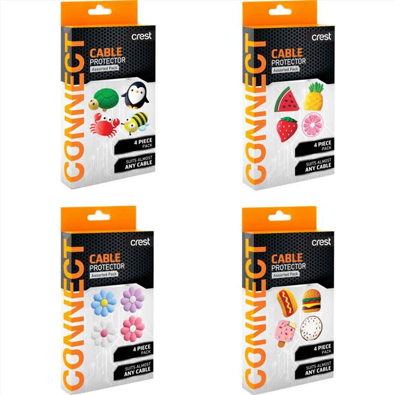 CREST Cable Protectors Novelty - Assorted 4 Pack (SENT AT RANDOM)/Product Detail/Accessories