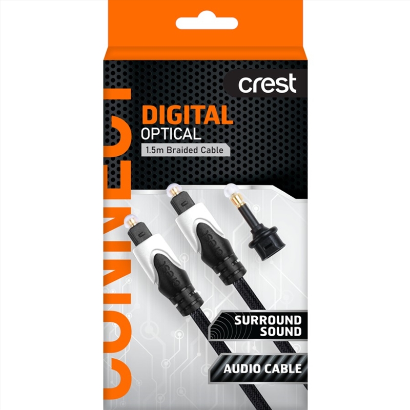 Crest Digital Optical Toslink Cable 1.5m/Product Detail/Consoles & Accessories