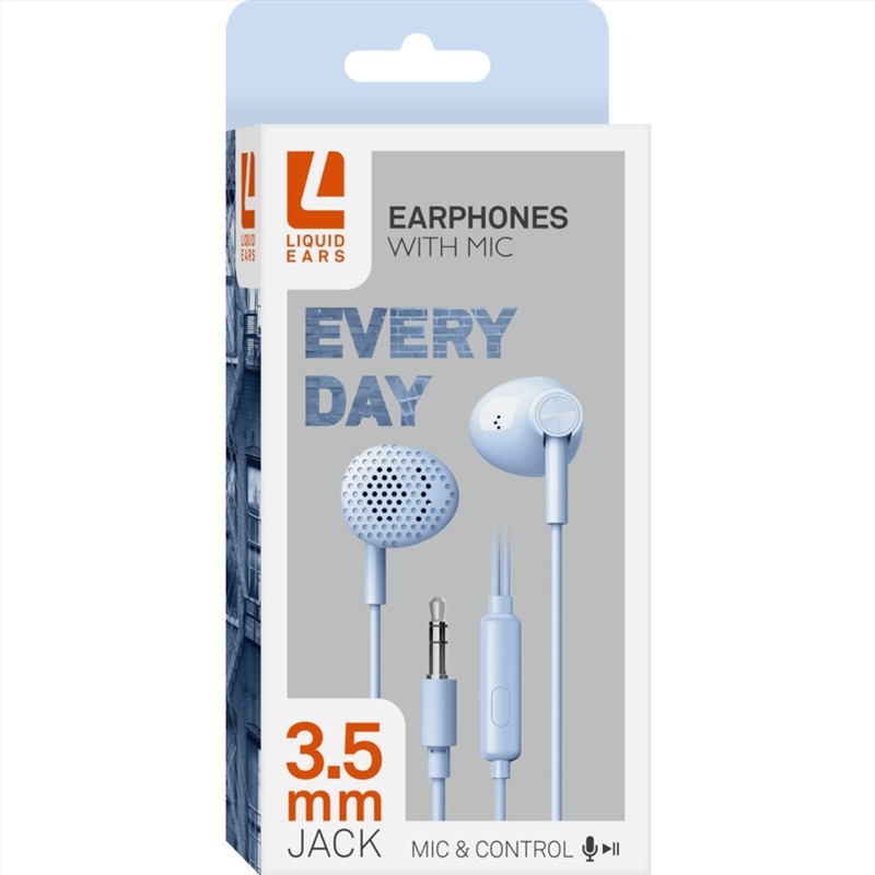 Liquid Ears Everyday Bud with Mic Blue/Product Detail/Headphones